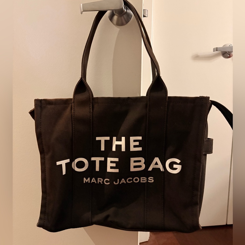 Marc Jacobs The Tote Bag Black Canvas Size Large